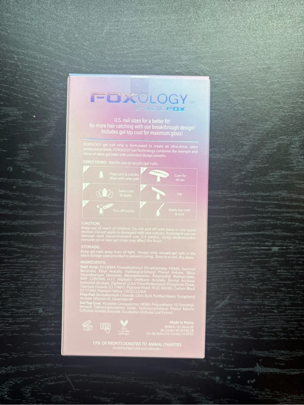 Foxology Gel Nail Kit by Arctic Fox- Moon Marble